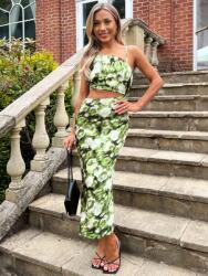 AX Paris Szatén Ruha Kivágott Mintával (42) (596759)