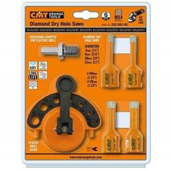 CMT Gyémánt lyukasztó készlet sarokcsiszolóhoz 6-12mm M14 6el. Cmt (552-501-06)