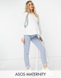 Y1E101*FEHÉR Viszkóz Kismama Blúz 42 XL A01