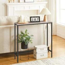 Hoobro Nappali előszoba asztal fém keret bézs árnyalatok 75x75X24cm Prémium (STÓŁ ŁAWA KONSOLA RAWAN)