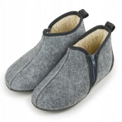 Nowo Férfi bambusz filc szürke bélelt cipzár természetes gyapjú 43-as (BM-4204)