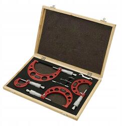 PROTESTER Mikrométer Külső Mikrométer Készlet 4 Db 0-100 MM Mikrométer Szett Kofferben (SMOM0100)