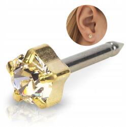 BLOMDAHL piercing fülbevaló Tiffany Crystal 4mm Arany Orvosi Titán (12-1303-01)