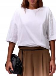 Shein Fehér Póló, Size S, rövid ujjú, kerek nyakkivágással