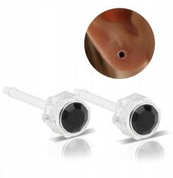 BLOMDAHL Hipoallergén fix fülbevaló Jet 4mm Orvosi Műanyag (15-0103-07 (A))