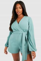 Boohoo CC34219 Boohoo Rövid Zöld Hosszú Ujjú Overál 3XL