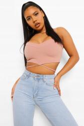 Boohoo Felső Rózsaszín Casual Illeszkedő Basic 36 S Bcp