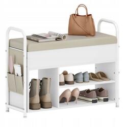 Better Home Előszobai pad Cipősszekrény ülőrésszel és tárolórekesszel fehér 100 cm (Ł_D_P_B)