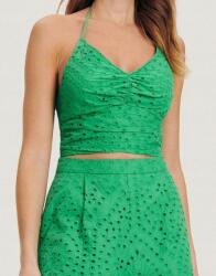 Reserved WR15304 Crop Top Zöld Hímzett Kötött S