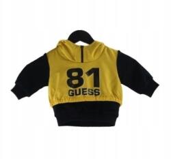GUESS Sárga Pulóver Logó Felirattal, Kapucnival (3-6 Hónapos) (387537)