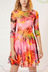 Desigual Rózsaszín Mintás Ruha M poliészter elasztán 3/4 ujjú (592738)
