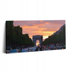 Wallfluent Vászonkép Grafika Utca Arc De Triomphe Nyugat 100x50 (010030010010000075486)