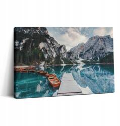 Wallfluent Fotótapéta Étkezőbe Modern Csónak a Tóban A Hegyekben 30x20 cm (010030010150000276796)