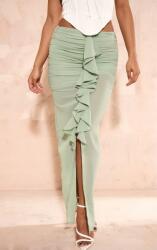 Prettylittlething DC32107 Maxi Szoknya Zöld Fodros Prettylittlething (11) XXL