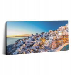 Wallfluent Prémium Vászonkép Vendégszobahez Naplemente Santorini (010030010010000074664)