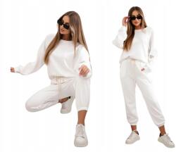 Kesi Fehér kétrészes női pulóver nadrág szett Vaj (5907302812759)