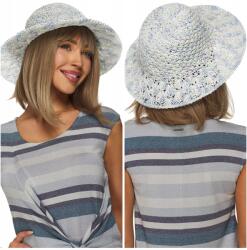 DEMUR Női Kalap nyárra könnyű strand szalma áttört kék (kapelusze damskie słomiane letnie plażowe)
