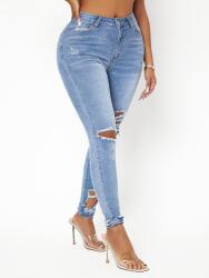 Shein LC56305 Shein Farmer Nadrág 28/32-ES Kopásokkal És Lyukakkal