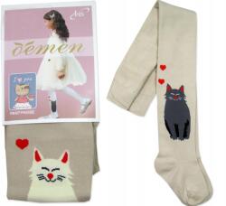  3-5 L Harisnyanadrág Pamut Macska Cica bézs színek C162 (C162)