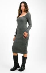 EDITED Szürke Kötött Ruha MIDI (34) (569726)