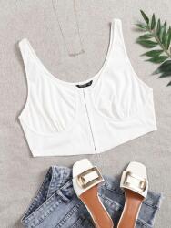 Shein CC56311 Shein Fehér Crop Top 3XL