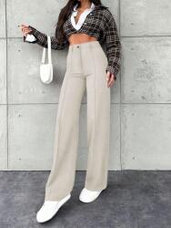 Shein IC33111 Shein Bézs Magas Derekú Nadrág (40) S