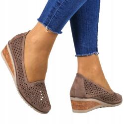 Potocki Barna Khaki Női Áttört Potocki Kényelmes Kivágott Új (12306 KHAKI ZAMSZ)