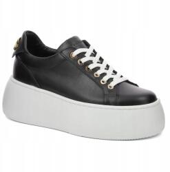 Carinii Fekete Bőr Félcipő Sneakers Platform Carinii B9418 MÉRET40 (B9418-E50-000-000-G23)