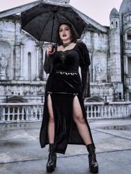 Shein KC95103 Shein Velúr Maxi Szoknya Magas Derekú Cipzárral 50-ES