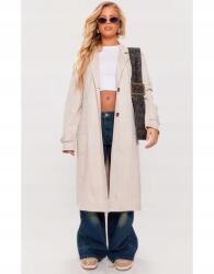 Prettylittlething Világos Bézs Gombos Kabát (38) (563911)