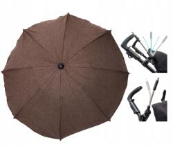 Skyline Babakocsi napernyő, barna lenvászon, kerek, napvédő, 75cm, UV50 szűrő Pl (POas007d1)