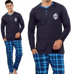 La Penna Lap férfi hosszú ujjú pizsama hosszú nadrág 100% Pamut XXL-es méret (DU.LAP18028 GRA/XXL)