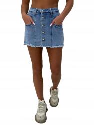 M. Sara Szoknya farmer rövidnadrág gombos magas derekú elasztikus M. Sara S