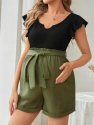 Shein XC14310 Shein Rövid Kismama Overál Csíkos Övvel XL