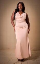 Prettylittlething FC46206 Esküvői Ruha, szatén, Size 8XL, bézs, poliészter