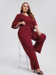 Shein FC23202 Shein Elegáns Csíkos Overál Nagy Méret 50