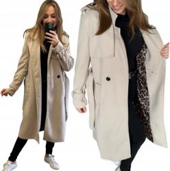  Női kabát barna , bézs. Klasszikus, elegáns, univerzális méret (80)