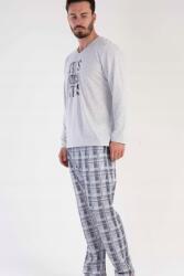  Férfi pizsama hosszú nadrág Plus Size 3032981012 szürke Vienetta 4XL szürke