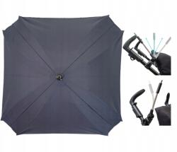 Skyline Grafit színű, négyszögletes napernyő babakocsihoz, 62 cm, UV50 szűrő Lengyel (PS201a60014)