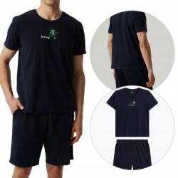 Atlantic Férfi Pizsama pamut rövid print békával nyári kényelmes Atlantic *XXL (NMP-383-GRA/GRA-XXL)