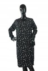 ICHI Fekete, Mintás Ruha, Size S, 100% viszkóz, hosszú ujjú, térd felett (372453)