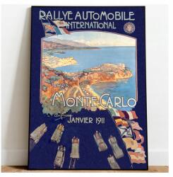  Garázs poszter Verseny Monte Carlo Vintage A3 (Plakat do garażu Wyścigi Vintage)