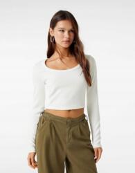 Bershka Krémszínű Hosszú Ujjú Felső (L) (522409)