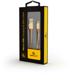 Cablexpert CCB-MUSB2B-AMBM-6-G USB kábel USB 2.0 1, 8 M USB A USB C Arany (CCB-MUSB2B-AMBM-6-G)