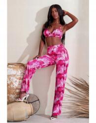  Club L Szatén Egyenes Szárú Mintás Nadrág (40) (579937)