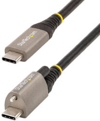 StarTech USB31CCTLKV50CM USB kábel USB 3.2 Gen 2 (3.1 Gen 2) 0, 5 M USB C 10 Gbit/s 100 W Szürke, Fekete (USB31CCTLKV50CM)