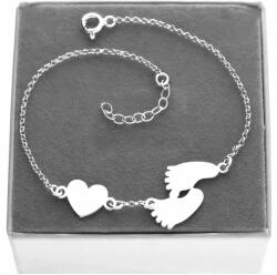 ArtWings Baba láb karkötő szív gravírozás ezüst 925 láb anya 20 cm