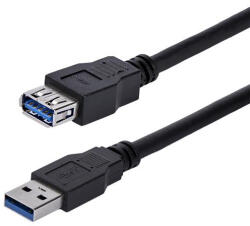 StarTech USB3SEXT1MBK USB kábel USB 3.2 Gen 1 (3.1 Gen 1) 1 M USB A 5 Gbit/s Fekete (USB3SEXT1MBK)