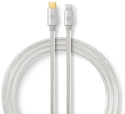Nedis CCTB39650AL20 Lightning kábel 2 M Alumínium (CCTB39650AL20)