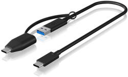 RaidSonic IB-CB033 USB 3.2 Gen 2 (3.1 Gen 2) 0, 35 M USB C USB A Fekete (IB-CB033)